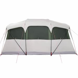 Rodinný stan Bílá a zelená 435 x 255 x 216 cm Polyester a ocel - obrázek 6