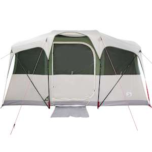 Rodinný stan Bílá a zelená 435 x 255 x 216 cm Polyester a ocel - obrázek 4