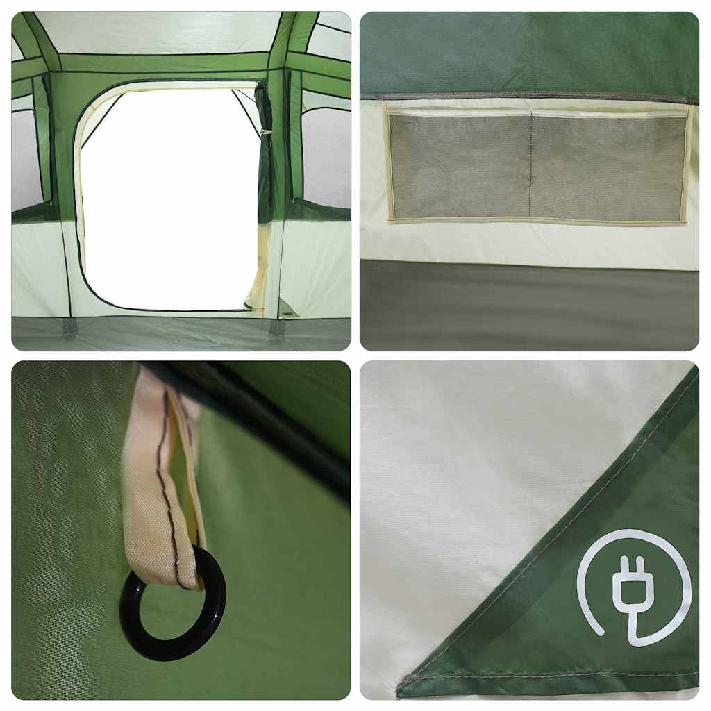 Rodinný stan Bílá a zelená 435 x 255 x 216 cm Polyester a ocel - obrázek 15