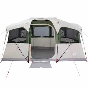 Rodinný stan Bílá a zelená 435 x 255 x 216 cm Polyester a ocel - obrázek 10