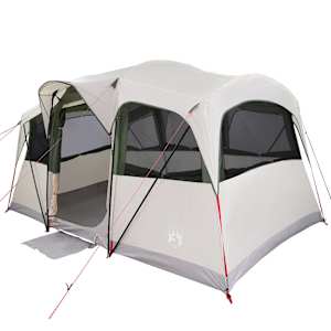Rodinný stan Bílá a zelená 435 x 255 x 216 cm Polyester a ocel - obrázek 11