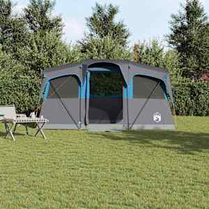 Rodinný stan Modrý a šedý 435 x 255 x 216 cm Polyester a ocel - obrázek 3
