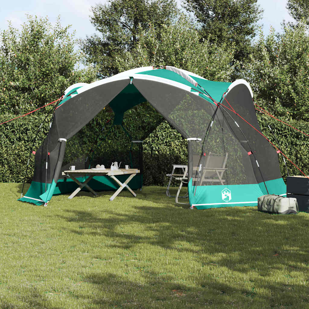 Camping Mosquito Net with Doors Zelená pre 4 osoby Vodotesný 4100695