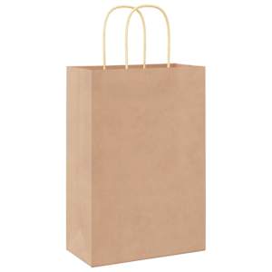 Papírové tašky 250 ks s uchy hnědé 21x11x31 cm - obrázek 7