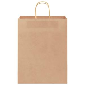 Papírové tašky 250 ks s uchy hnědé 32x12x42 cm - obrázek 5