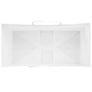 Papírové tašky 50 ks s uchy bílé 21x11x31 cm - obrázek 8