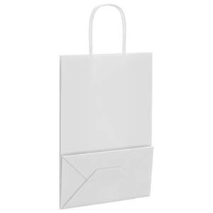 Papírové tašky 50 ks s uchy bílé 21x11x31 cm - obrázek 9