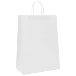 Papírové tašky 50 ks s uchy bílé 32x17x44 cm - obrázek 4
