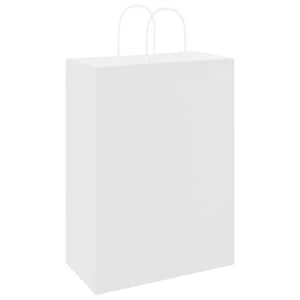 Papírové tašky 50 ks s uchy bílé 32x17x44 cm - obrázek 7