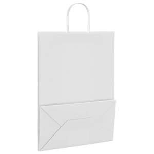 Papírové tašky 50 ks s uchy bílé 32x17x44 cm - obrázek 9