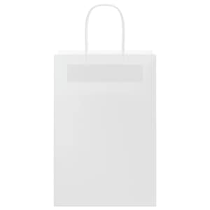 Papírové tašky 250 ks s uchy Bílá 21x11x31 cm - obrázek 5