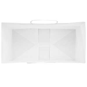 Papírové tašky 250 ks s uchy Bílá 21x11x31 cm - obrázek 8