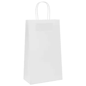 Papírové tašky 250 ks s uchy Bílá 21x11x36 cm - obrázek 4