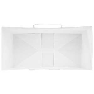 Papírové tašky 250 ks s uchy Bílá 21x11x36 cm - obrázek 8
