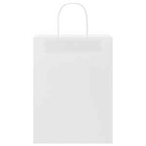 Papírové tašky 250 ks s uchy Bílá 26x12x35 cm - obrázek 5