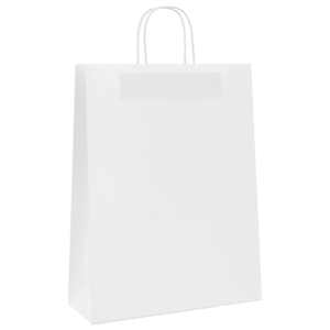 Papírové sáčky 250 ks s uchy bílé 32x12x42 cm - obrázek 4