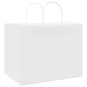 Papírové sáčky 250 ks s uchy bílé 32x22x24 cm - obrázek 7