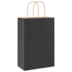 Papírové tašky 50 ks s uchy černé 21x11x31 cm - obrázek 7