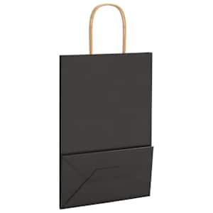 Papírové tašky 50 ks s uchy černé 21x11x31 cm - obrázek 9