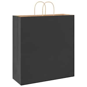 Papírové tašky 50 ks s uchy černé 45x17x48 cm - obrázek 7