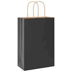 Papírové sáčky 250 ks s uchy černé 21x11x31 cm - obrázek 3