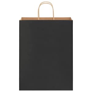 Papírové tašky 250 ks s uchy černé 32x12x42 cm - obrázek 5