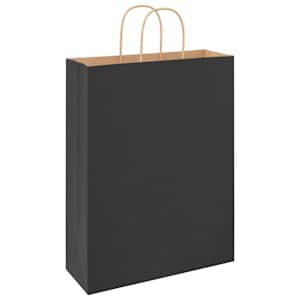 Papírové tašky 250 ks s uchy černé 32x12x42 cm - obrázek 7