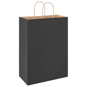 Papírové tašky 250 ks s uchy černé 32x17x44 cm - obrázek 7