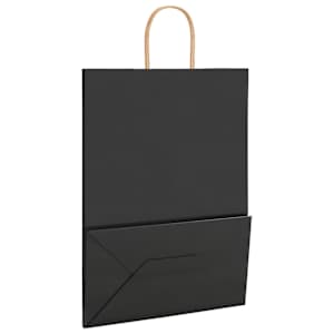 Papírové tašky 250 ks s uchy černé 32x17x44 cm - obrázek 9