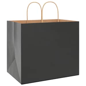 Papírové sáčky 250 ks s uchy černé 32x22x28 cm - obrázek 3