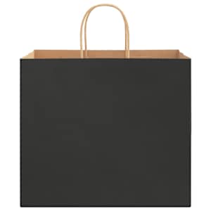 Papírové sáčky 250 ks s uchy černé 32x22x28 cm - obrázek 5
