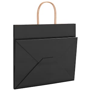Papírové sáčky 250 ks s uchy černé 32x22x28 cm - obrázek 9