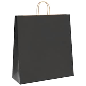 Papírové sáčky 250 ks s uchy černé 45x17x48 cm - obrázek 3
