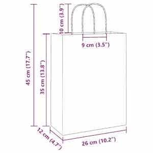 Papírové sáčky 250 ks s uchy růžové 26x12x35 cm - obrázek 11