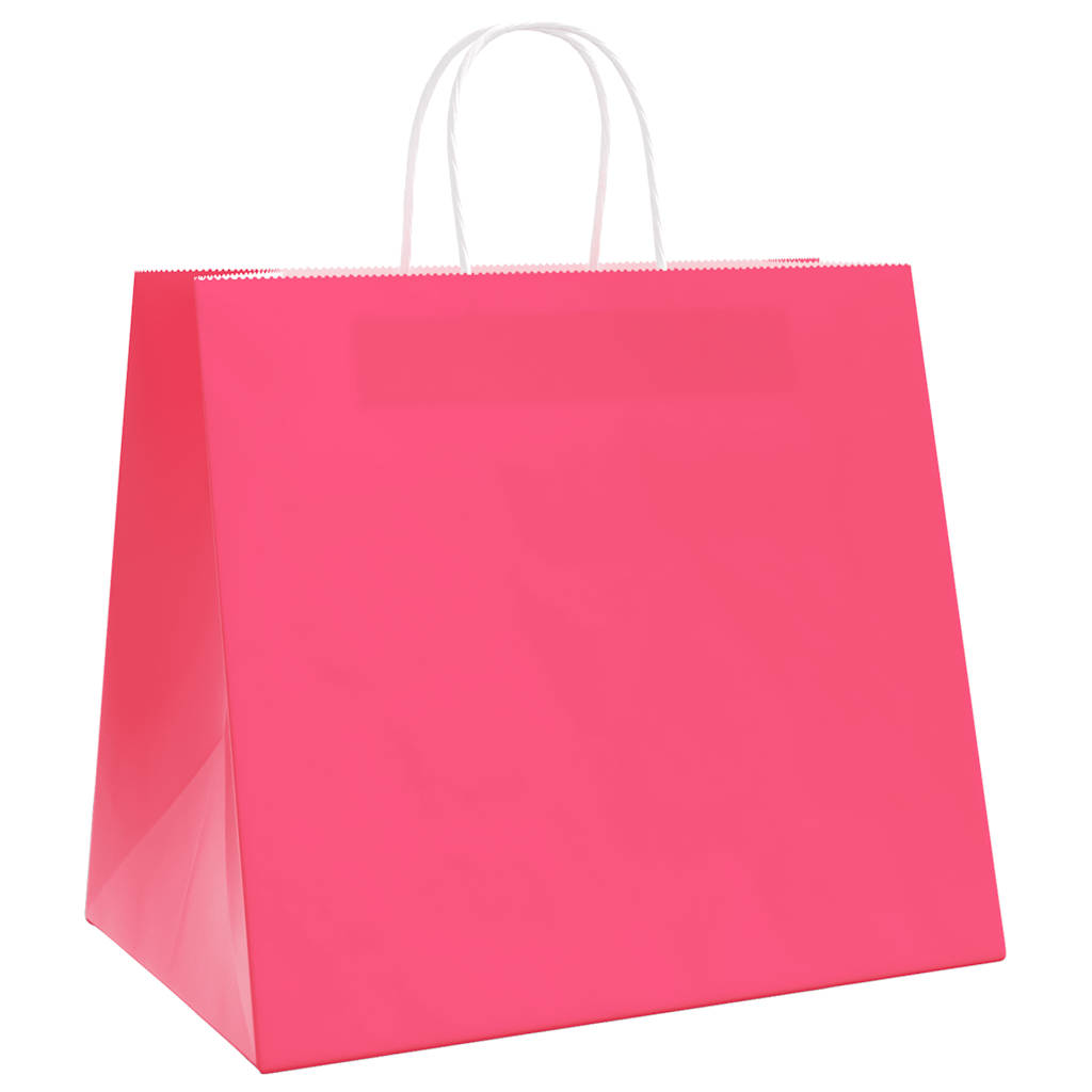 Thumbnail - vidaXL Papiertragetaschen 250 Stk. mit Henkeln Rosa 32x22x28 cm