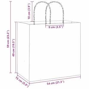 Papírové sáčky 250 ks s uchy růžové 54x15x49 cm - obrázek 11