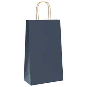 Papírové tašky 250 ks s uchy Modrá 21x11x36 cm - obrázek 4