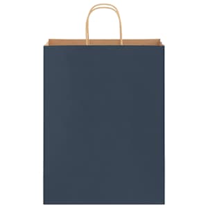 Papírové tašky 250 ks s uchy Modrá 32x12x42 cm - obrázek 5