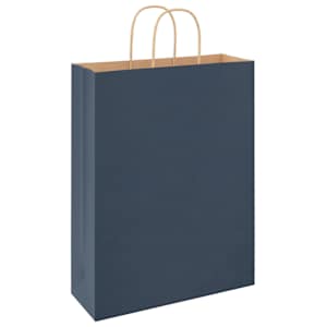 Papírové tašky 250 ks s uchy Modrá 32x12x42 cm - obrázek 7