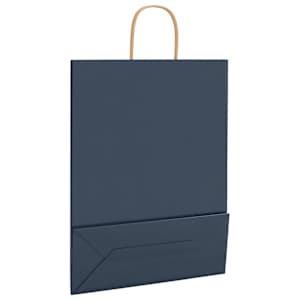 Papírové tašky 250 ks s uchy Modrá 32x12x42 cm - obrázek 9