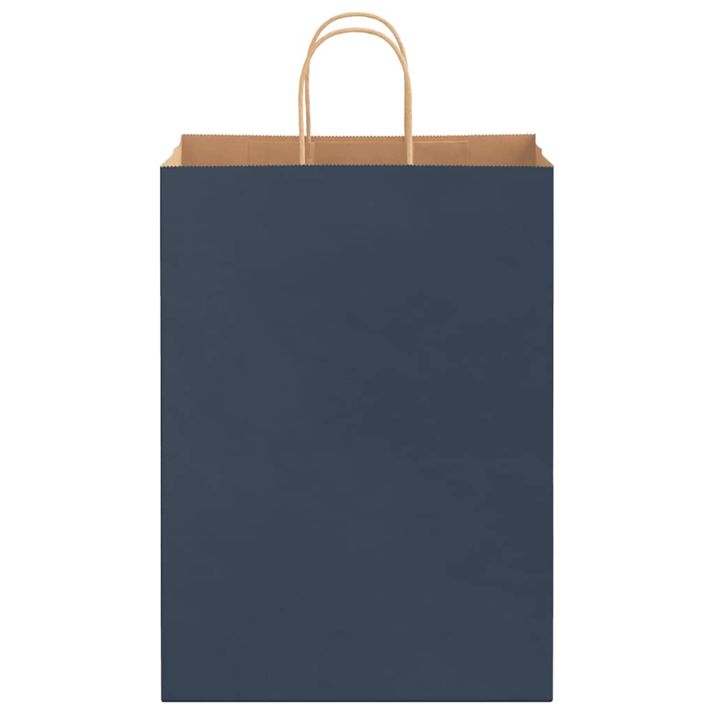 250 db kék papírzacskók fogantyúkkal 32x17x44 cm 