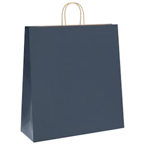 Papírové tašky 250 ks s uchy Modrá 45x17x48 cm - obrázek 3