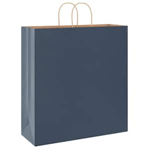 Papírové tašky 250 ks s uchy Modrá 45x17x48 cm - obrázek 4