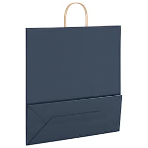 Papírové tašky 250 ks s uchy Modrá 45x17x48 cm - obrázek 9