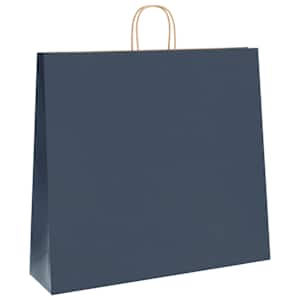 Papírové tašky 250 ks s uchy Modrá 54x15x49 cm - obrázek 3