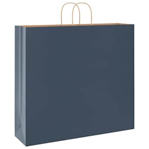 Papírové tašky 250 ks s uchy Modrá 54x15x49 cm - obrázek 4