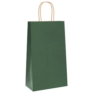 Papírové tašky 50 ks s uchy zelené 21x11x36 cm - obrázek 3