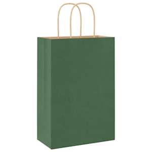 Papírové tašky 250 ks s uchy zelené 21x11x31 cm - obrázek 7