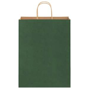 Papírové tašky 250 ks s uchy zelené 32x12x42 cm - obrázek 5