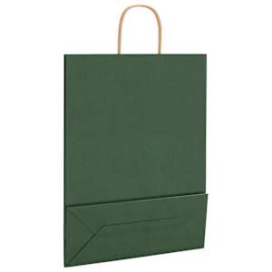 Papírové tašky 250 ks s uchy zelené 32x12x42 cm - obrázek 9